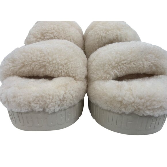 UGG Womens Oh Fluffita Natural Slide Sandal Size 9 1120876 Slippers Sheepskin - Picture 12 of 13